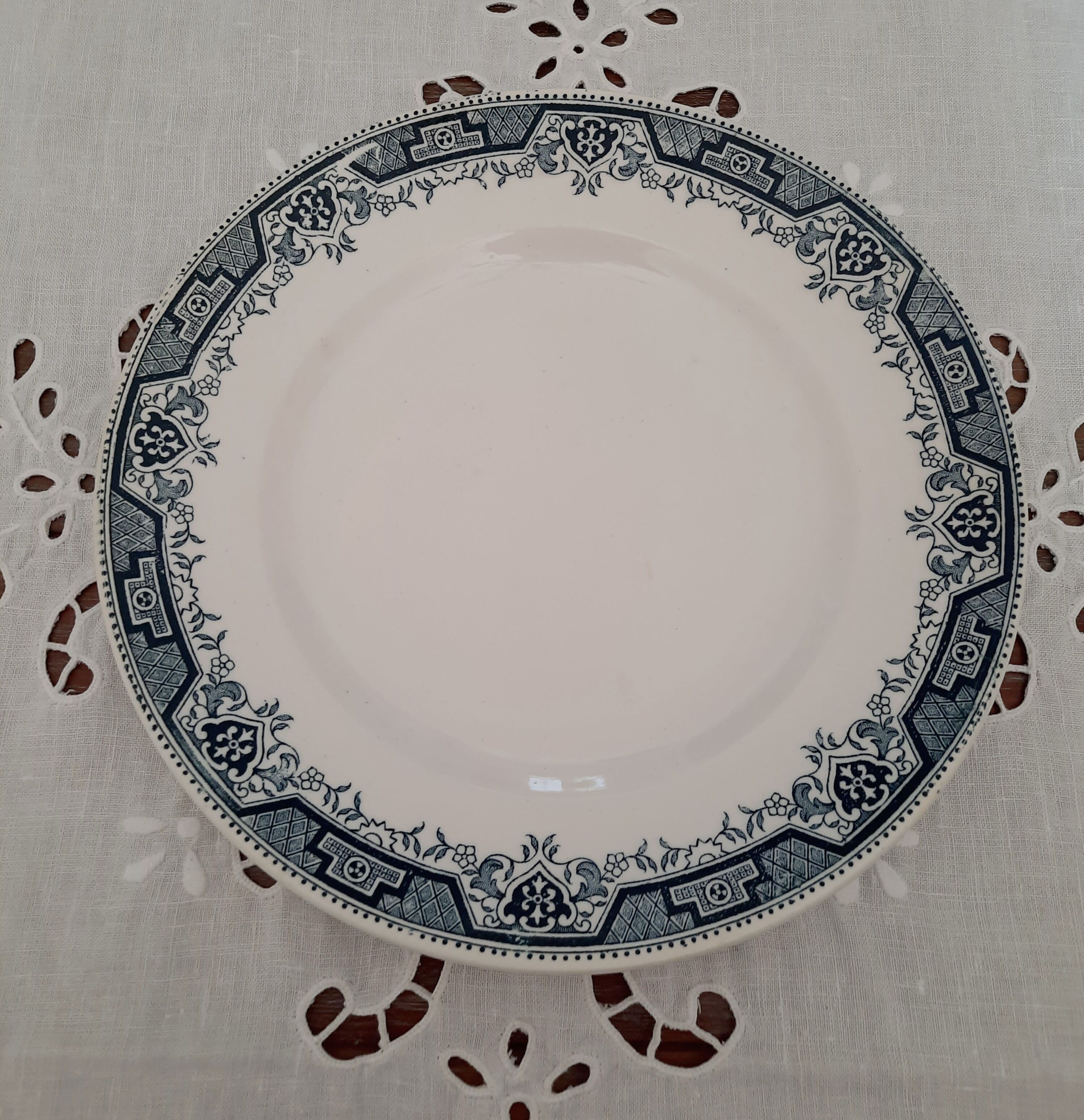 Old plates mismatched iron earth