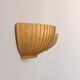 Pair of vintage beige ceramic wall lights, France, 1970.