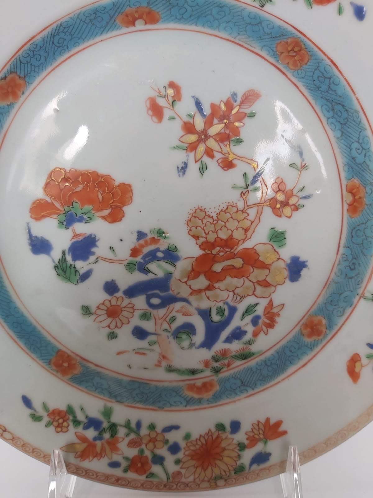 Pair of China porcelain plates, India Company, 19th