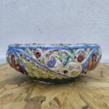 Italian barbotine fruit bowl from the 1930s