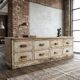 Very beautiful antique shop workbench with 8 drawers.