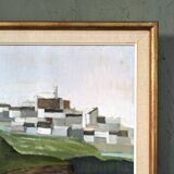 1961 Mid-Century Modern "Brittany" Vintage Expressionist Landscape Oil Painting, Framed