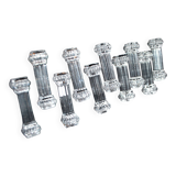 Portieux set of 10 antique molded glass knife rests – tableware
