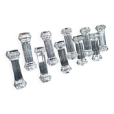 Portieux set of 10 antique molded glass knife rests – tableware