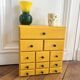 Vintage two-tone green and yellow vase
