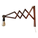 Danish teak scissor wall light circa 1960
