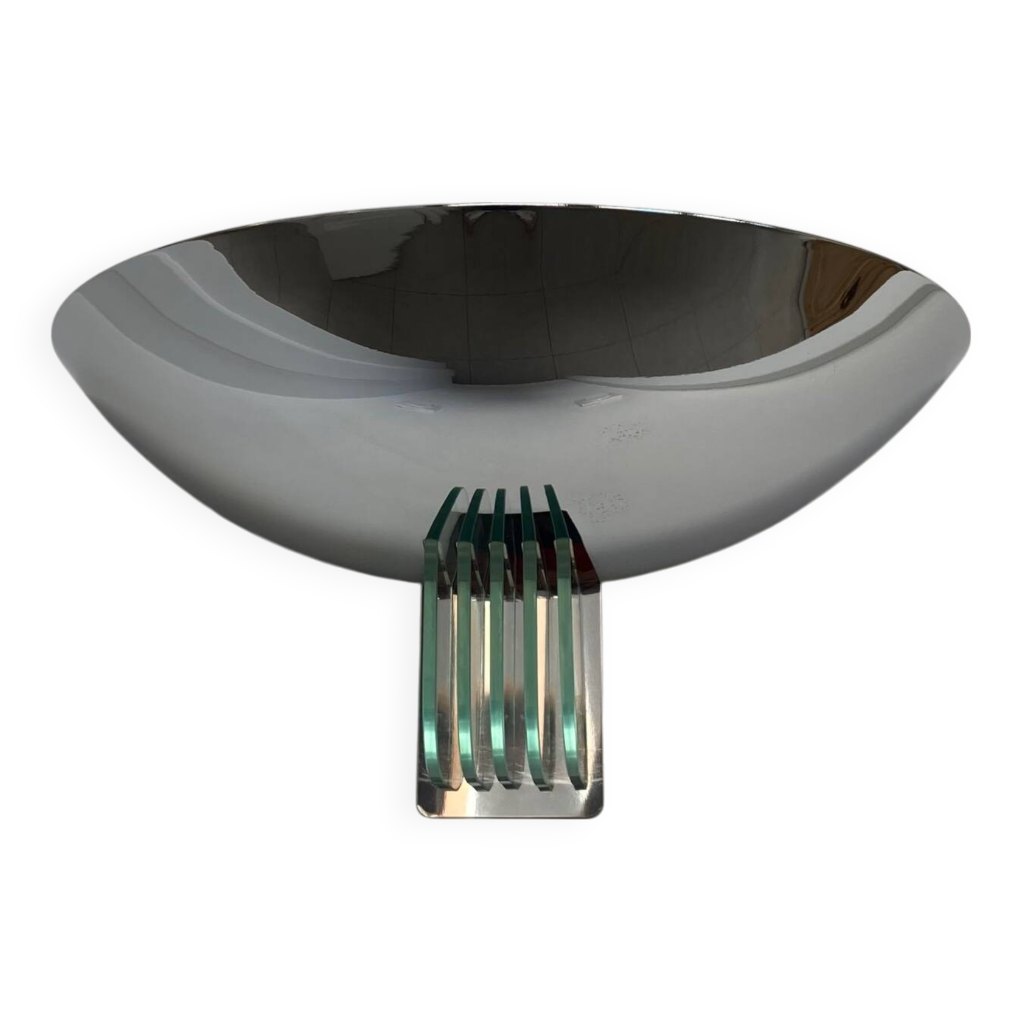 Chrome and glass wall light