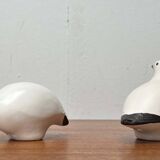 Vintage handmade ceramic bird whistles Riekko by Punainen Paja and Lintupaja, Finland, 1970s, set of 2.