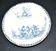 Miniature illustrated blue bread plate 12.5 cm Creil Montereau dollhouse