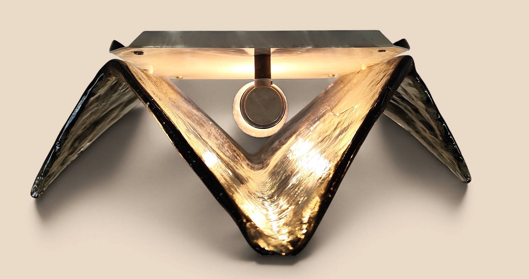 Set of 4 Murano Glass Sconces LP253 by Carlo Nason for Mazzega, Italy, 1970