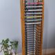 Column shelf range 24 CD metal and bamboo, 80s