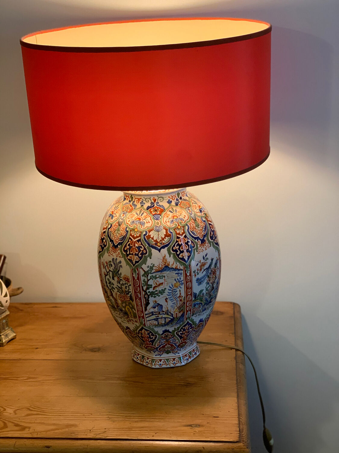 Antique vase lamp from Asia