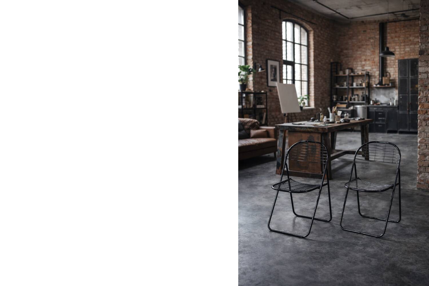 Vintage Mid-Century Modern Minimalist Black Metal Åland Chair from Ikea