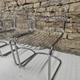 Round table and 4 chairs set, 1970