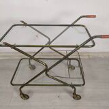 Chariot roulant laiton vintage