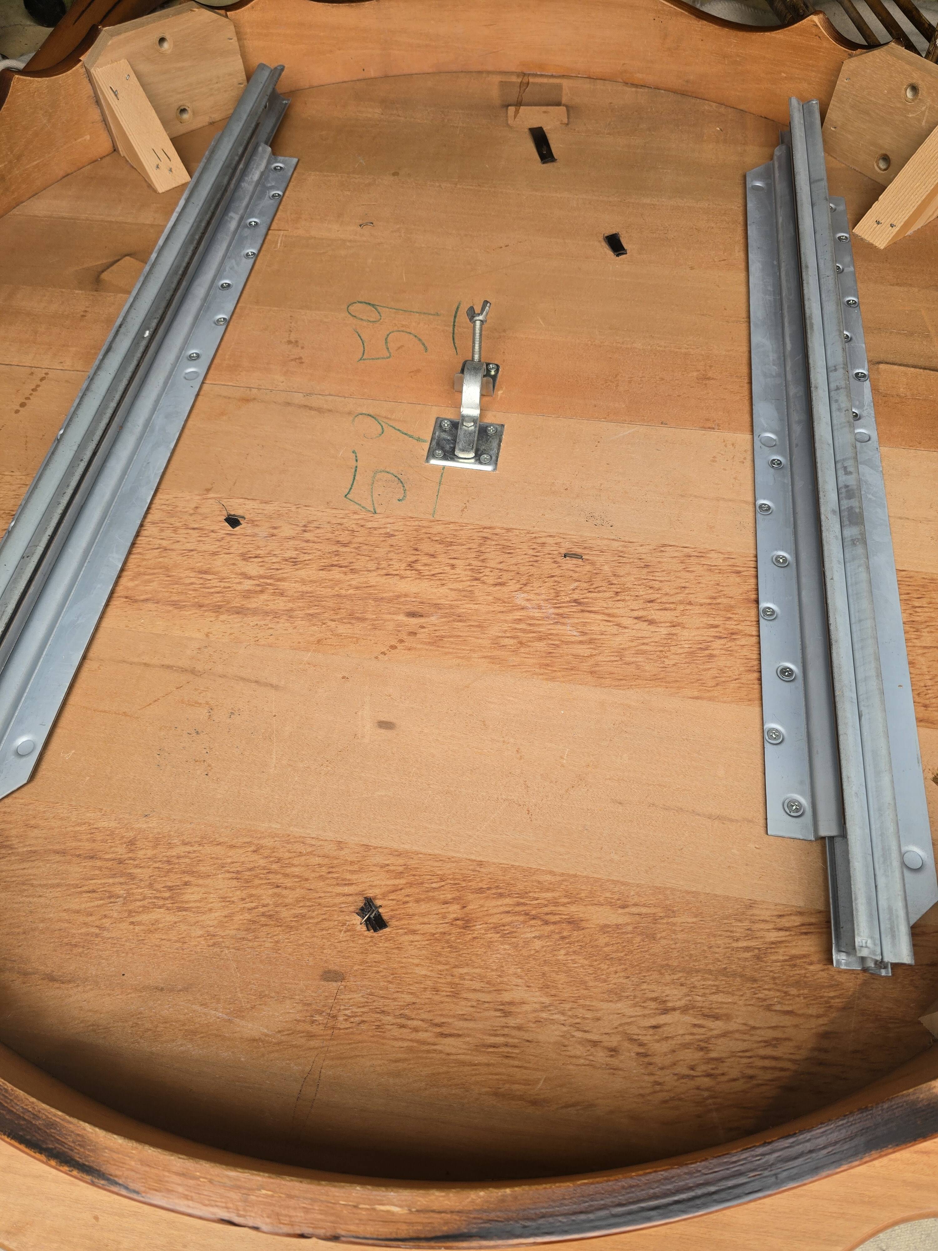 Table merisier extensible