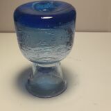 Blown bubble glass vase