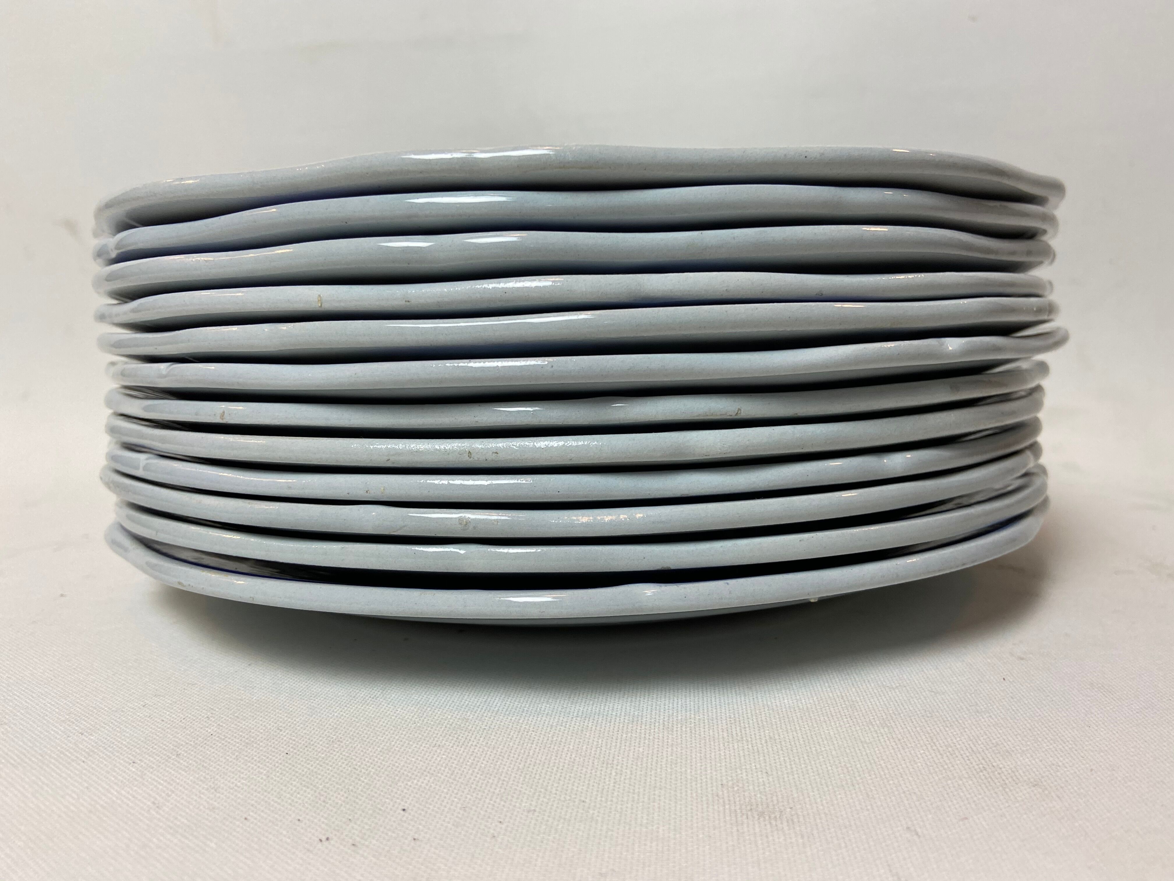 Ensemble de 11 assiettes à dessert Gien