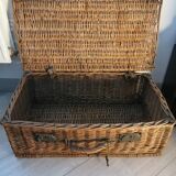 Old wicker trunk