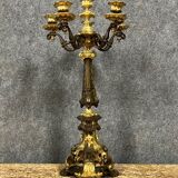 Magnificent bronze candelabra double patina Empire era circa 1810-1820