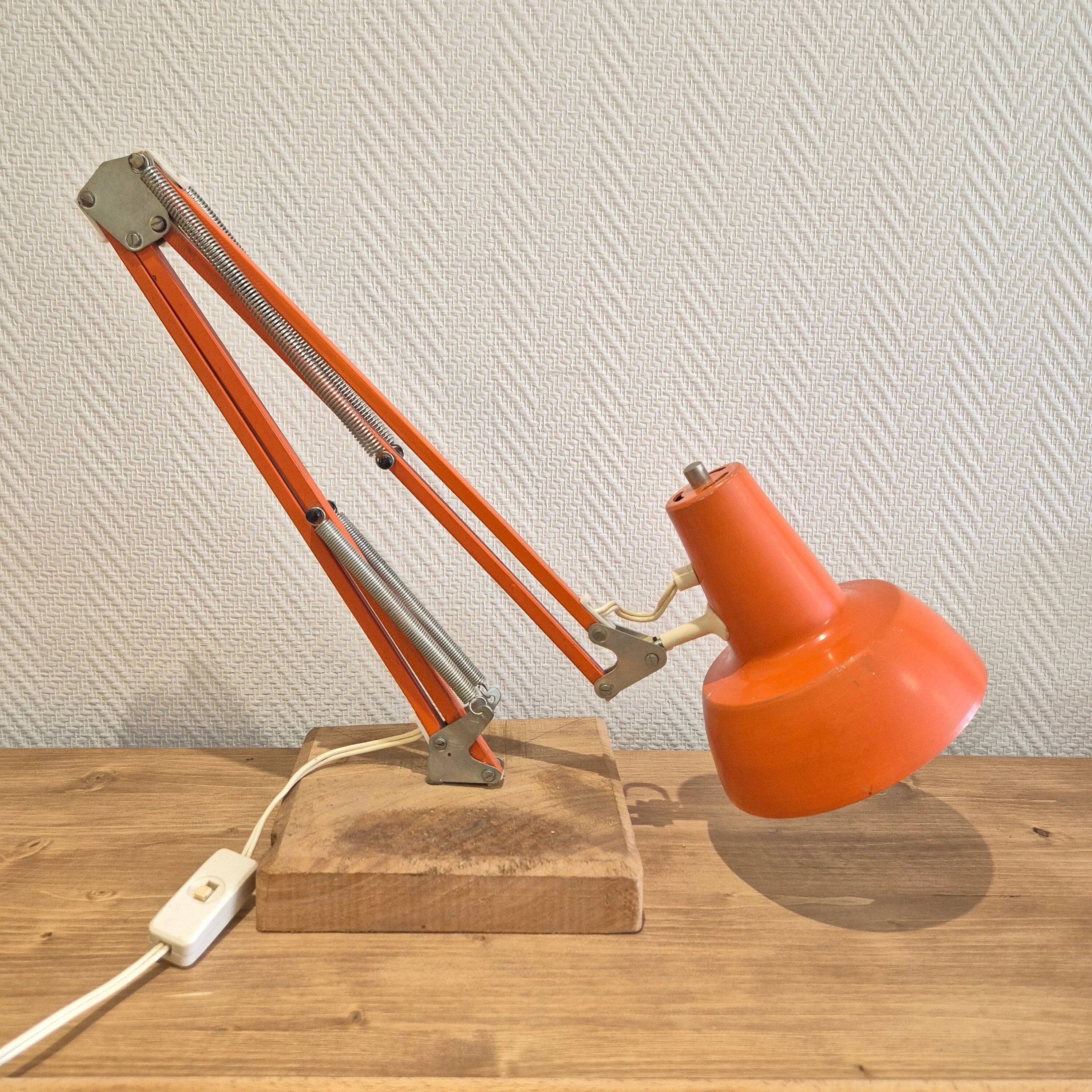 Lampe d'architecte vintage métallique articulée