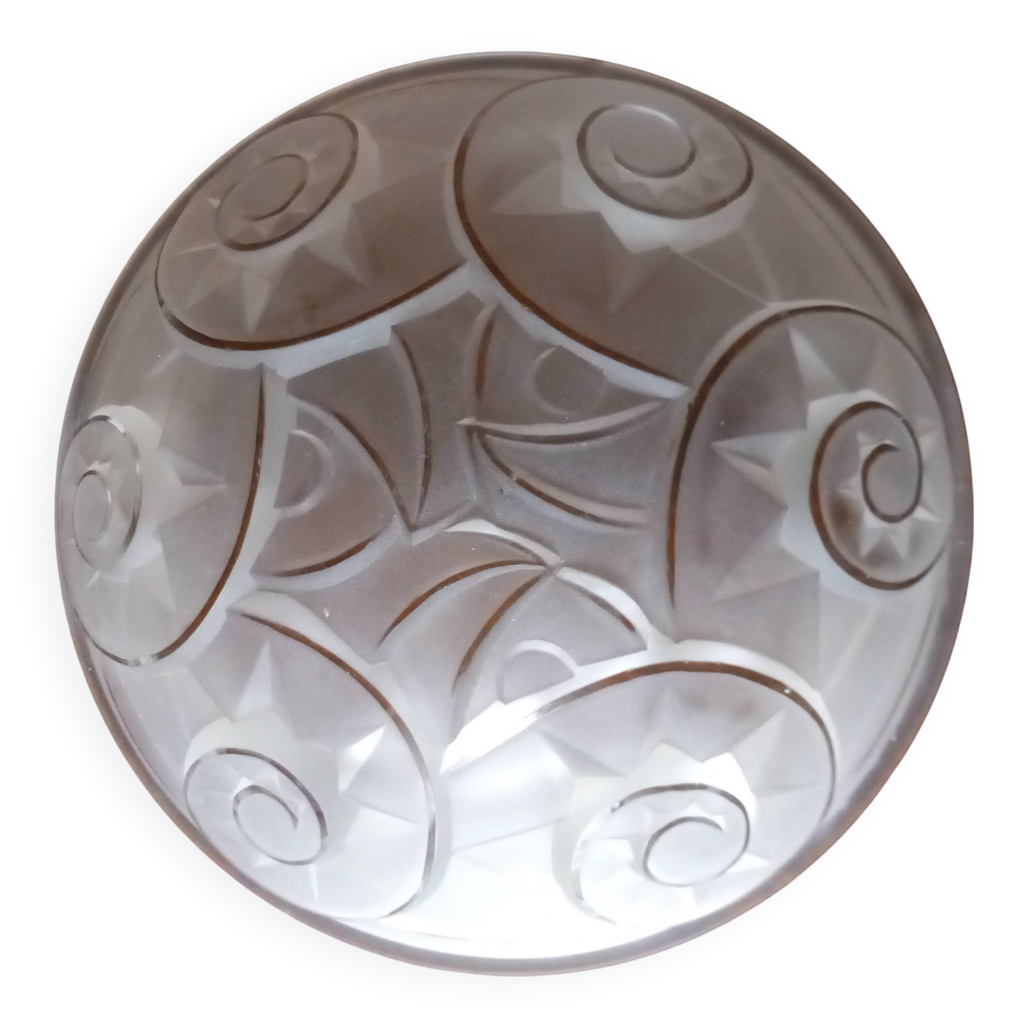 Art Deco glass hanging basin