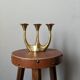 Three-branch brass candlestick Scandinavian country decoration