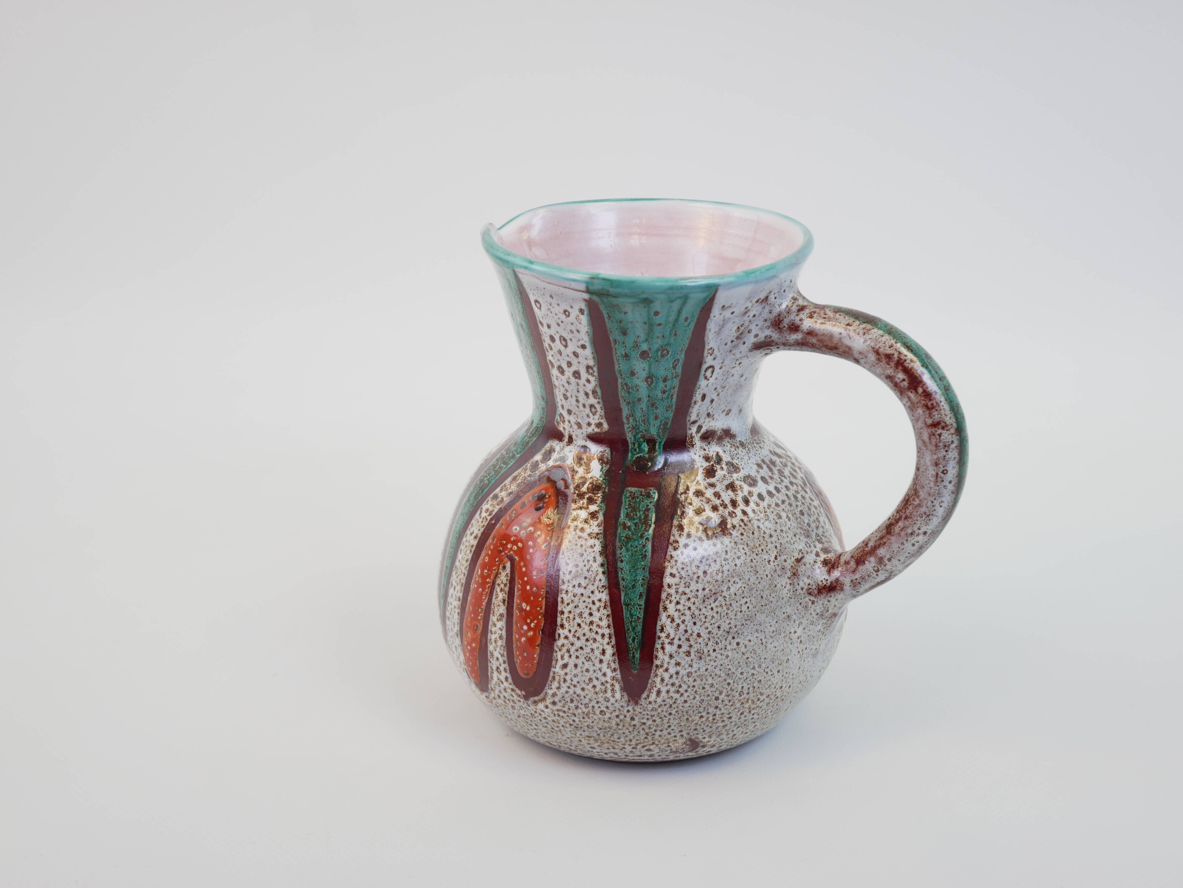 Vallauris ceramic pitcher by Daniel Etienne
