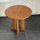 Table d'appoint ronde vintage en chêne