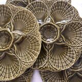 Set of 5 oyster plates