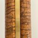 Vintage lamp Roche Bobois brass / wood veneer