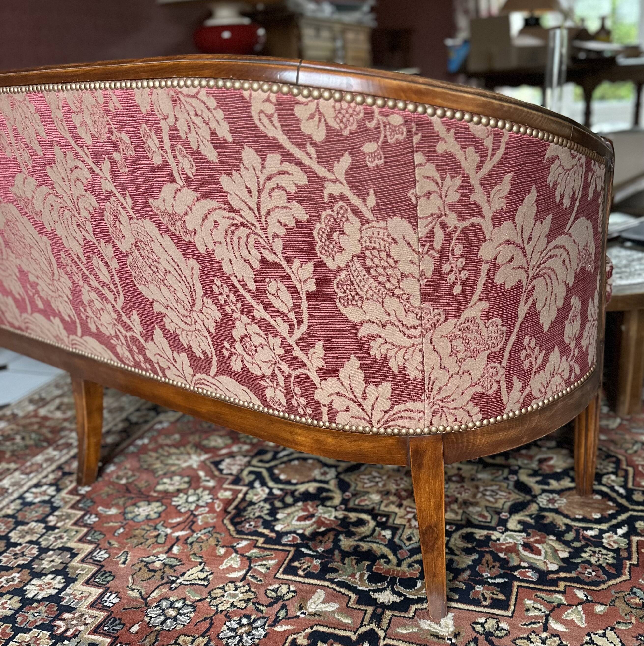 Set of Louis XVI style basket benches, 2 and 3 seats