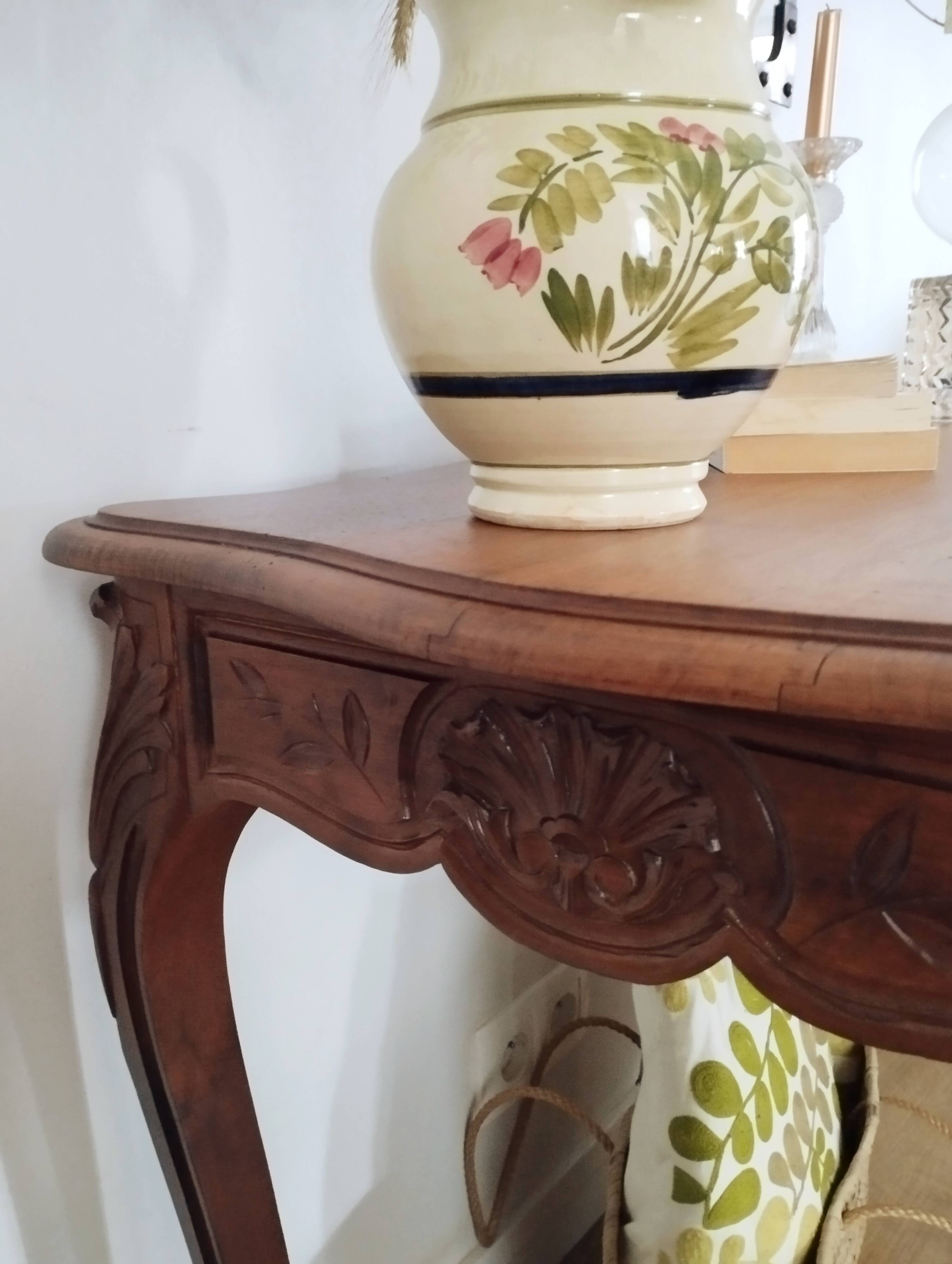 Secretary table, Louis XV style side table.