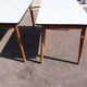 lot de 3 table en formica blanc et bois vintage