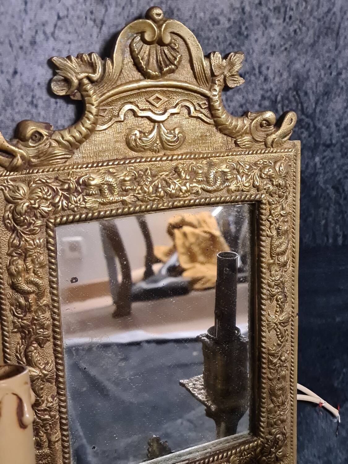 France 19th century pair of finely chiseled bronze sconces