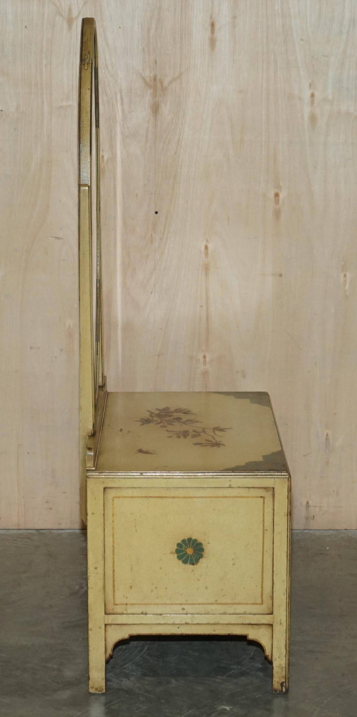Vintage Chinoiserie Commode with Edwardian Style Mirror