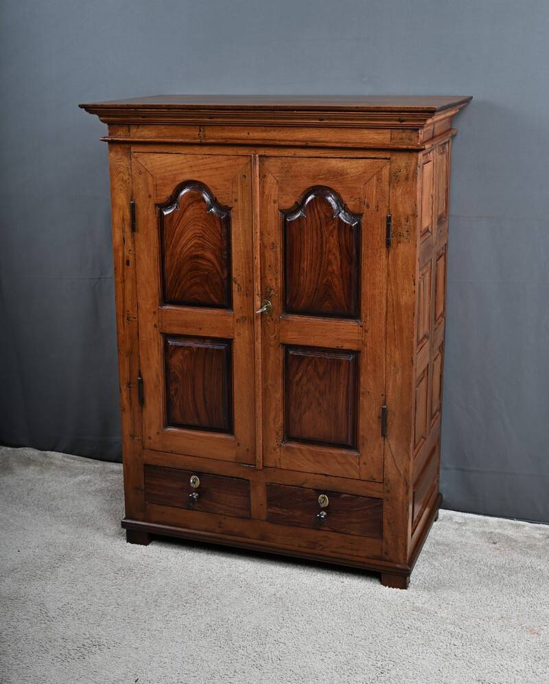 Small Teak and Rosewood Spice Cabinet, Pondicherry, India – Late 19th Century