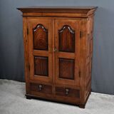 Small Teak and Rosewood Spice Cabinet, Pondicherry, India – Late 19th Century