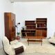 Asymmetrical mahogany bookshelf — 2 offset elements, custom-made, 1960s