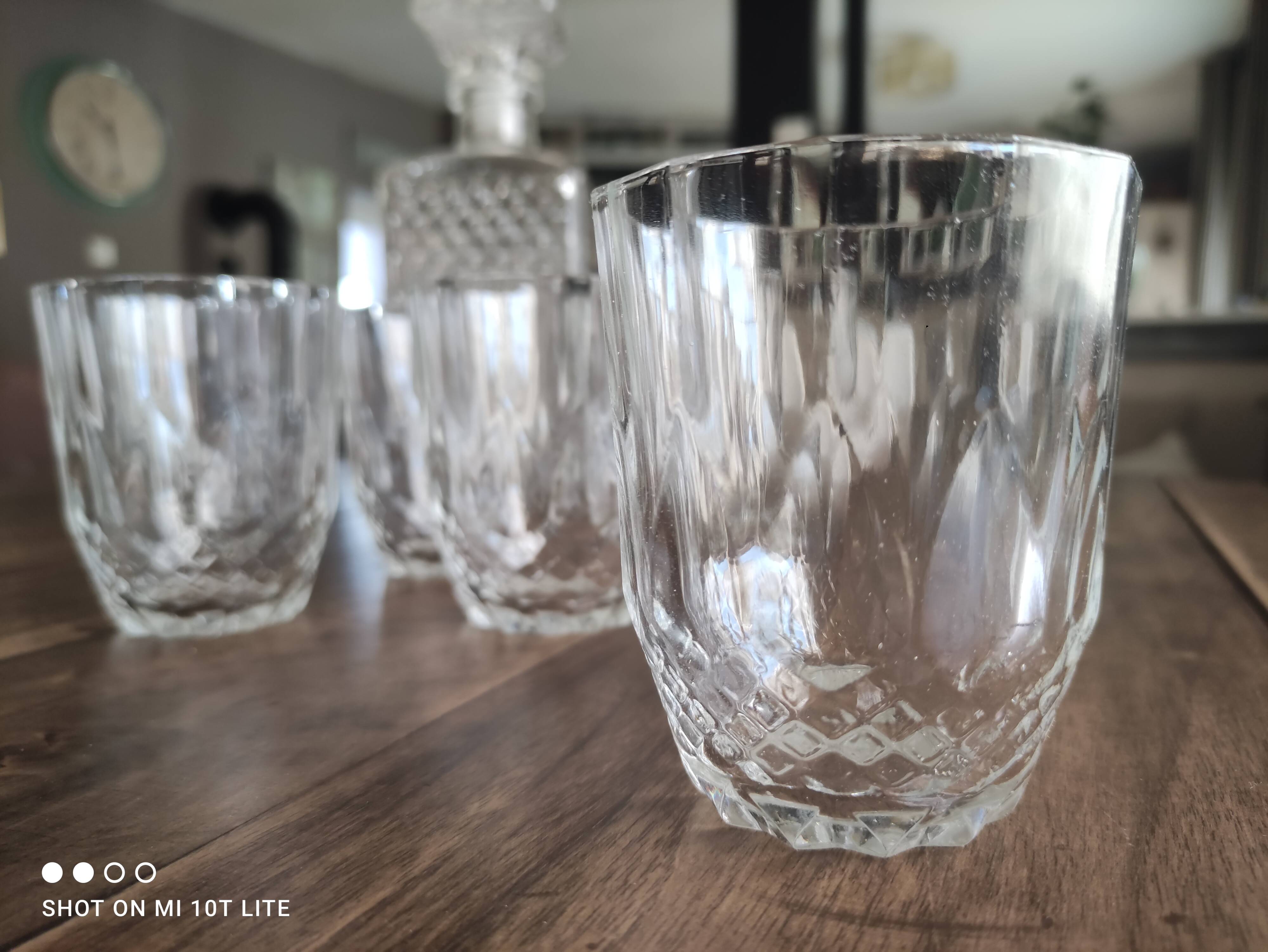 Whisky service 6pers 7pces italian glass A.Masserini