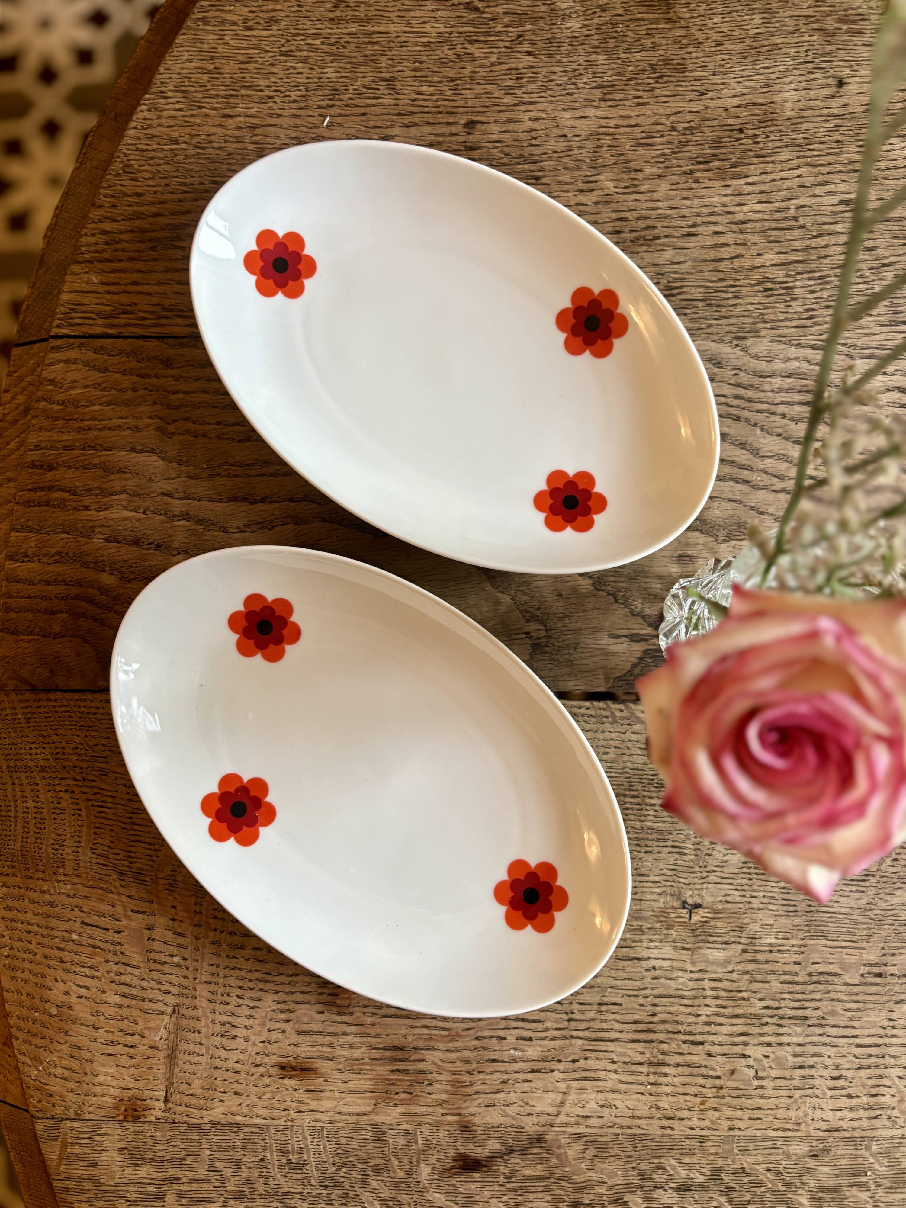 Set of 2 vintage Scherzer BAVARIA dishes.