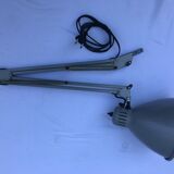 Architect articulated metal globe gray vintage 50s loft desk lamp