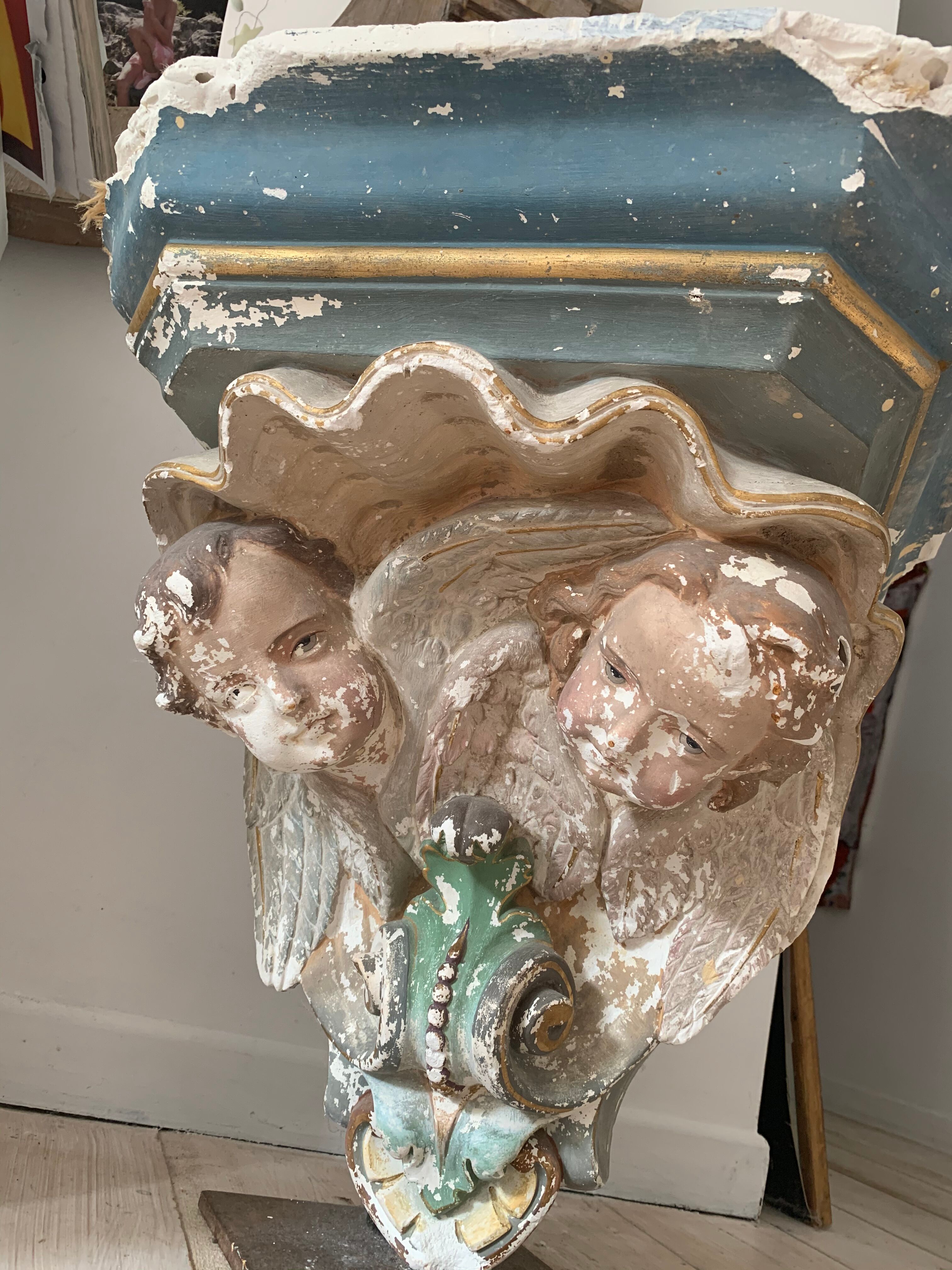 Polychrome plaster console