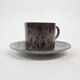 Ceremic lava cup in brown and turquoise, 1970's