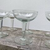 6 blown glasses / old cups