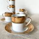 Espresso cups in porcelain and 24-carat gold gilding