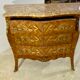 Commode marquetée Louis XV plateau marbre
