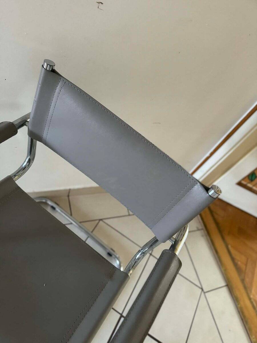 Mid-Century Grey Tubular Chair, 1960s