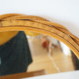 Vintage rattan sun mirror