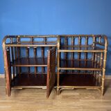 Vintage rattan sideboard/sideboard
